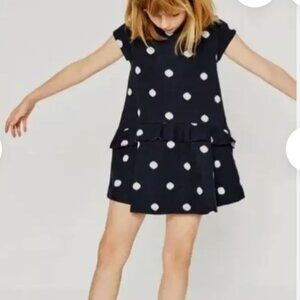 Zara Kids blue dress with POLKA DOTS - size 6/7